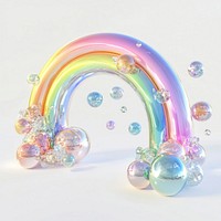 A rainbow floating accessories iridescent.