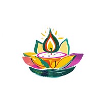 Diwali candle flower symbol.