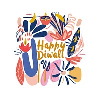 Diwali happy text art.