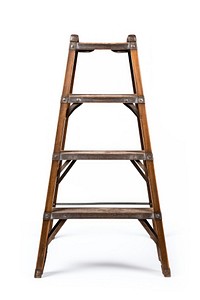 Stanless steel ladder background isolated improvement.