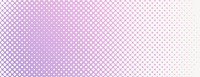 Purple and white gradient background with halftone dotted pattern. Modern vector halftone light background, purple and white gradient colors. Minimal abstract vector background wallpaper