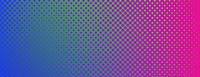 Vibrant gradient background with blue, green, and pink hues. Background features halftone dotted pattern, blending blue and pink colors seamlessly. Minimal halftone vector gradient background