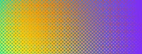 Vibrant gradient background with yellow and purple hues. The background features halftone dotted texture, blending yellow and purple seamlessly. Minimal halftone vector gradient background