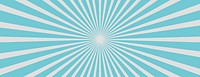 Retro blue banner wallpaper background with radial stripes. Radiant blue stripes retro banner background. Retro colorful banner backdrop background. Blue banner.