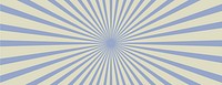 Retro blue banner wallpaper background with radial stripes. Radiant blue stripes retro banner background. Retro colorful banner backdrop background. Blue banner.