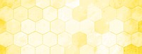 Yellow hexagonal background, with a watercolor texture. The background features a soft, artistic style. Yellow background with geometric pattern. Minimal marble texture with hexagon pattern background