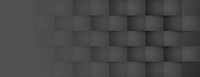 Dark gray background with a checkered pattern. The background is textured with a 3D effect. Gray color dominates the background. Modern 3D checkered pattern background vector