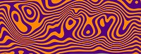 Psychedelic background with wavy orange and purple patterns. The background features vibrant orange and purple swirls and curves. Psychedelic pattern background vector. Purple background.