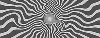 Psychedelic background with swirling black and white lines. The background creates a hypnotic, wavy texture with black and white contrast. Psychedelic pattern background vector. Gray background.