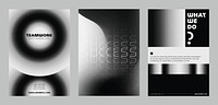 Modern abstract business poster template set. Modern abstract business poster template set. Black and white monochrome template design. Set of modern vector poster templates, black gradient design