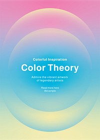 Color Theory poster template vector