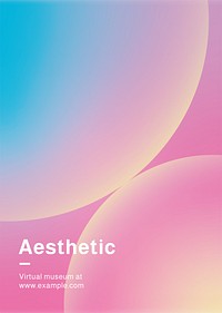 Aesthetic art museum poster template vector