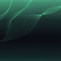 Elegant green abstract waves  gradient background