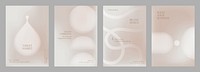 Minimalist marketing templates with soft beige tones. Ideal for brand design, online marketing, and business growth. Elegant and modern elements. Gradient beige online marketing template vector.