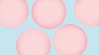 Minimal pastel pink circles desktop wallpaper