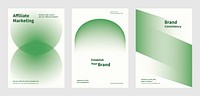 Creative design business marketing poster template vector set. Abstract green gradient designs poster with Business marketing concept. Business modern green gradient design template poster set