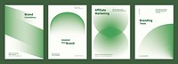 Creative design business marketing poster template vector set. Abstract green gradient designs poster with Business marketing concept. Business modern green gradient design template poster set