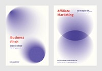 Abstract Purple shape gradient poster set. Business marketing Modern branding strategy in abstract gradient poster. Abstract purple vector poster set with business marketing concept.