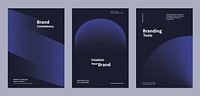 Creative design business marketing poster template vector set. Abstract dark blue gradient designs poster with Business marketing concept. Business modern dael blue gradient design template poster set