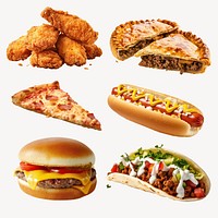 Fast food design element set