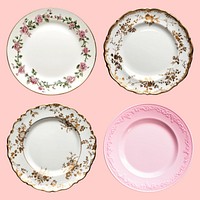 3D ceramic plate design element set