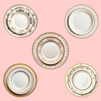 3D ceramic plate design element set