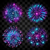 Firework effect design element set psd