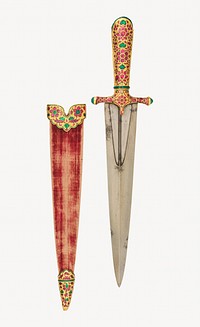 Vintage dagger with scabbard illustration. Remixed by rawpixel. 