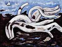 Driftwood on the Bagaduce (1939ñ1940) painting in high resolution by Marsden Hartley. Original from the Saint Louis Art Museum. Digitally enhanced by rawpixel.