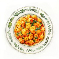 An isolated Aloo Gobi dish food plate.