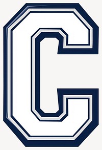 College Football letter C symbol number text vector