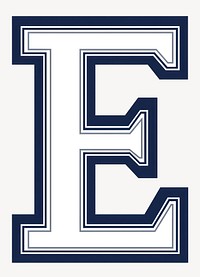 College Football letter E symbol style text vector