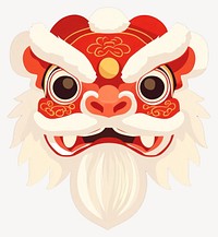 Chinese lion head illustration chinese year vector