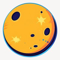 Vector icon moon space illustration vibrant vector