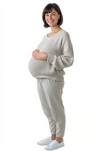 A happy pregnant woman background clothing female.