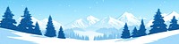 Winter landscape wallpaper illustration scenery nature.