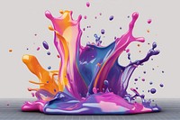 Colorful paint splashes colorful abstract vibrant.