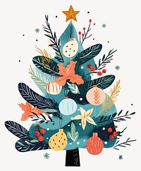 Christmas tree illustration decoration art vector