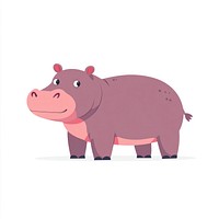 Hippo illustration animal art.