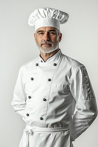 Middle-Aged Chef chef white hat.