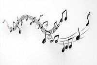 Music notes art illustration handwriting.