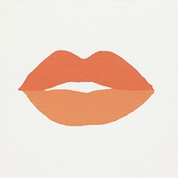 Kiss lip lips style illustration.