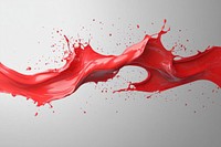 Red paint splashes vibrant color artistic.