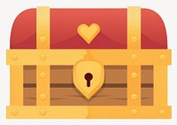 Treasure chest illustration furniture colorful vector