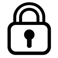 Lock sign icon illustration letterbox security.