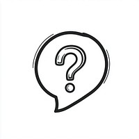 Speech bubble with Question mark icon question symbol simple.