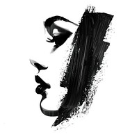 Silhouette of women face female woman black.