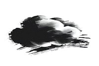 Silhouette of cloud black white art.