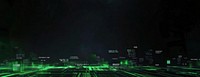 Clean modern digitalism background with copy text space green futuristic technology.