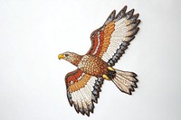 A eagle in embroidery style bird embroidered decorative.